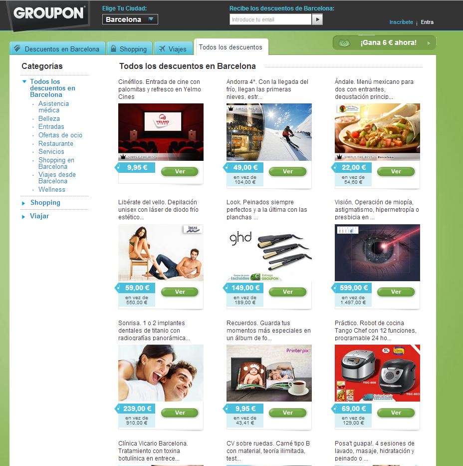 Groupon y sus cupones de descuento: Ahorros y variedad en tu smartphone